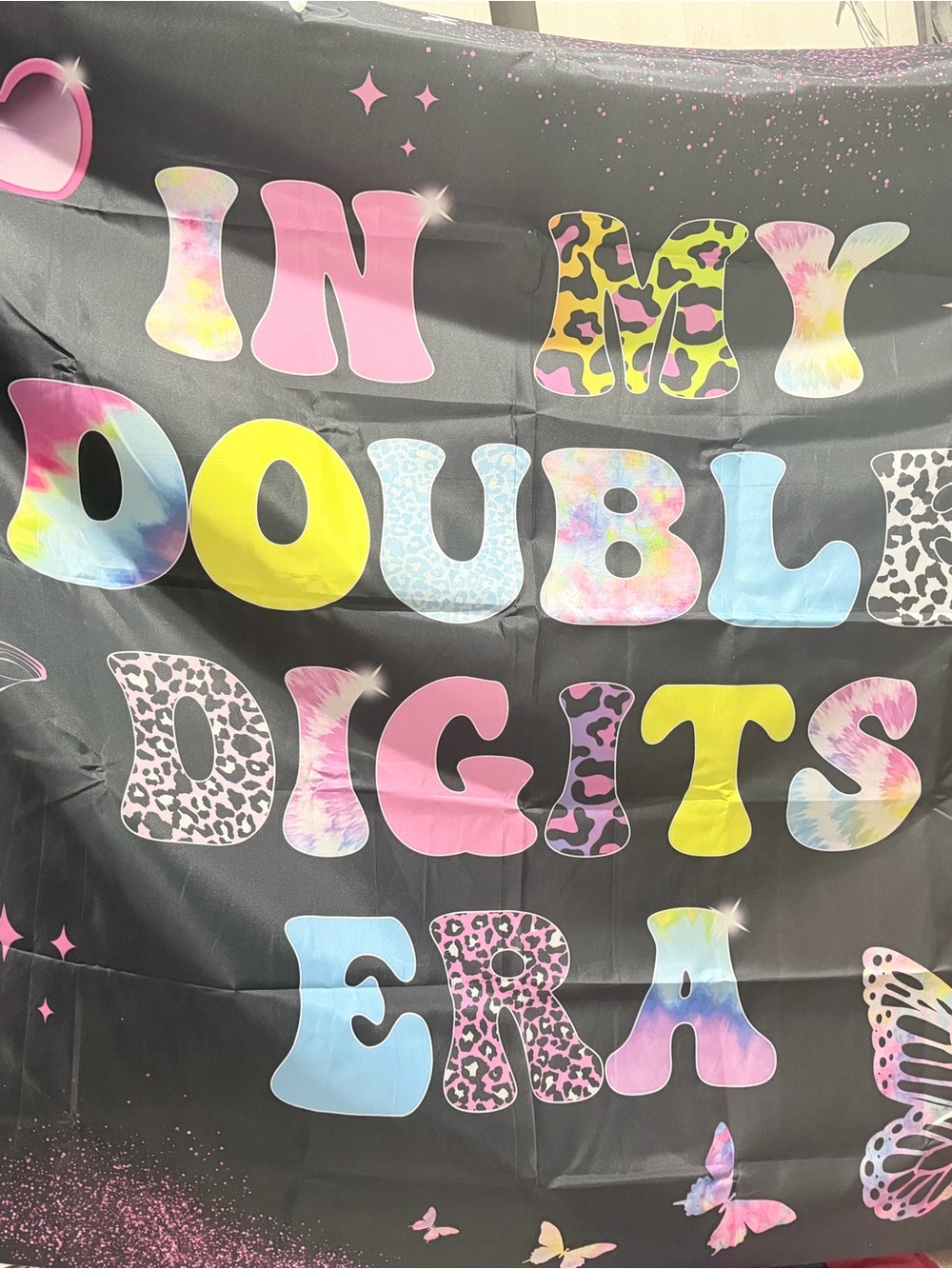 7x5 ft Double Digits Era Party Backdrop - Multicolor
